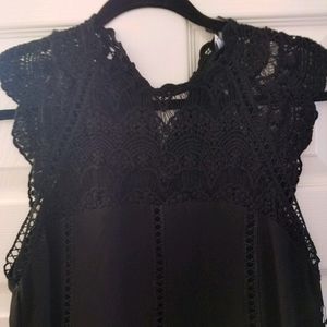 NWT LULU HEY DOLL BLACK LACE SHIFT DRESS SMALL